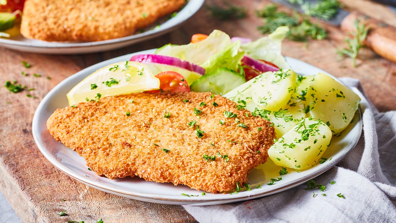 No Schnitzel mit Kartoffelsalat No Schnitzel mit Kartoffelsalat