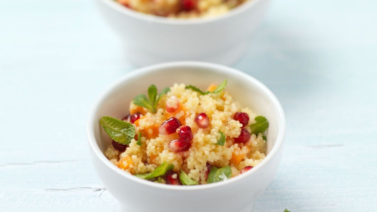 Cous-Cous-Salade avec de Vinaigrette fruit de la passion