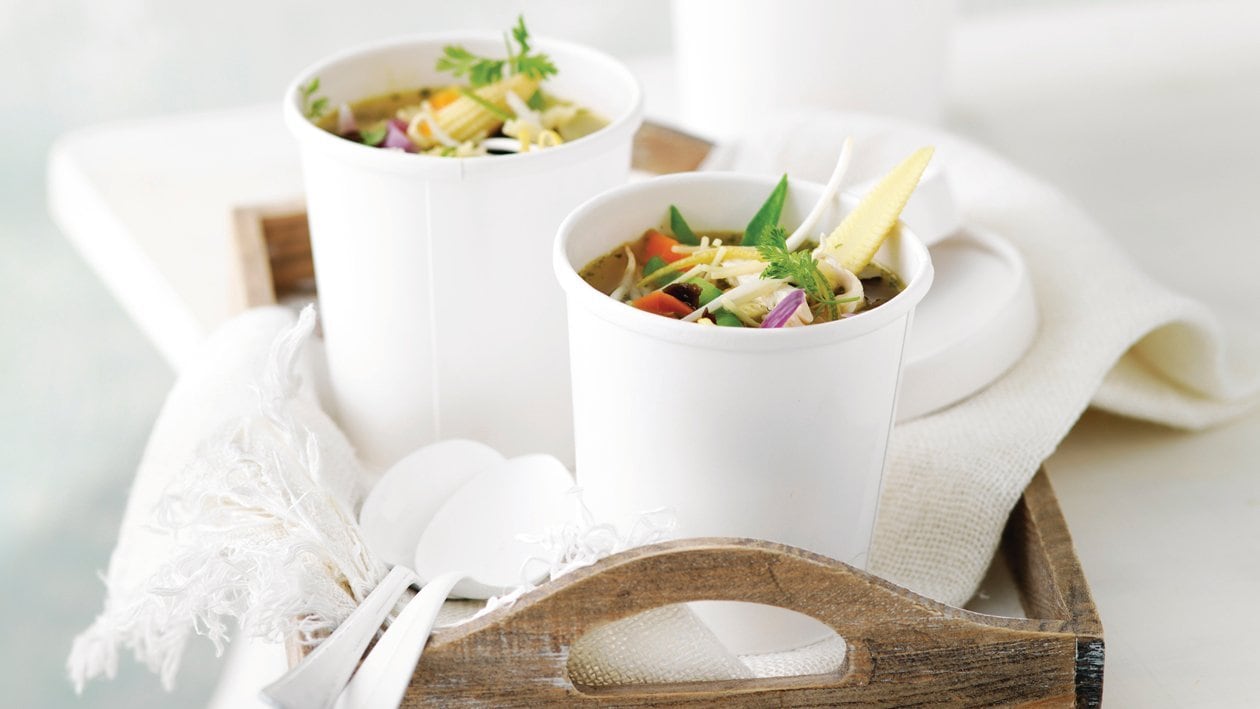 Hühner-Gemüse-Suppe "to go" Hühner-Gemüse-Suppe "to go"