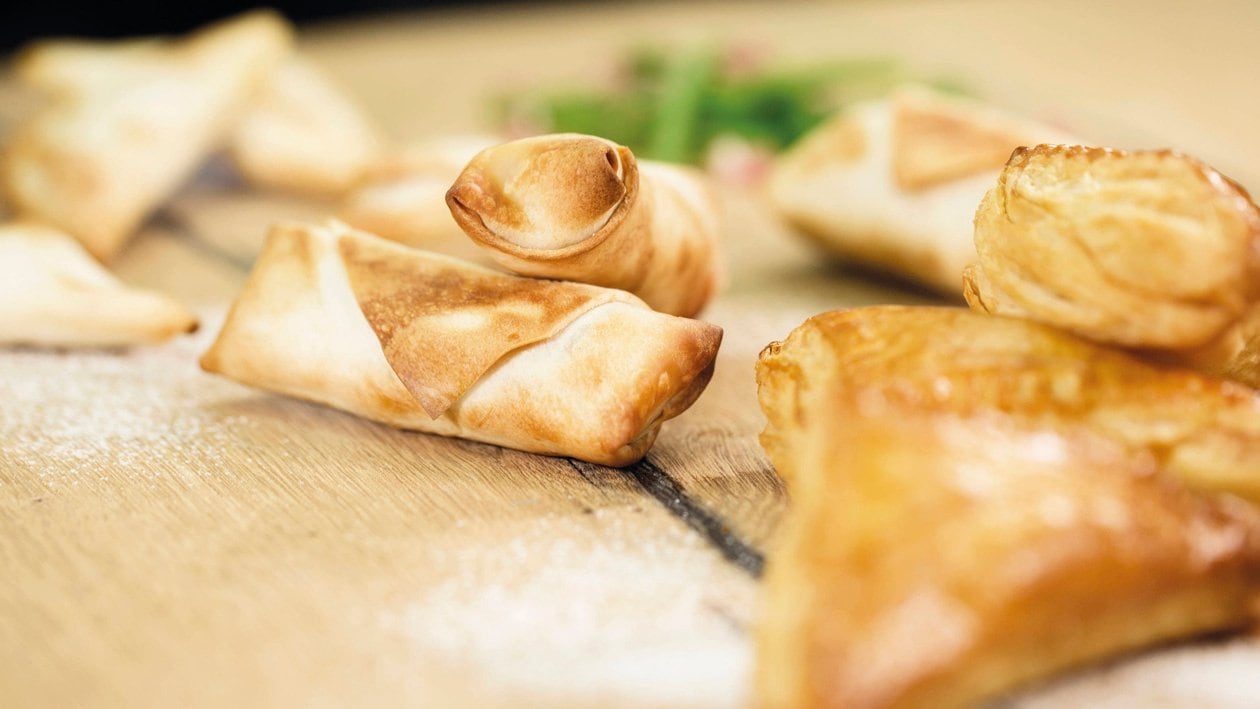 Variante de strudel au carré de porc fumé et haricots