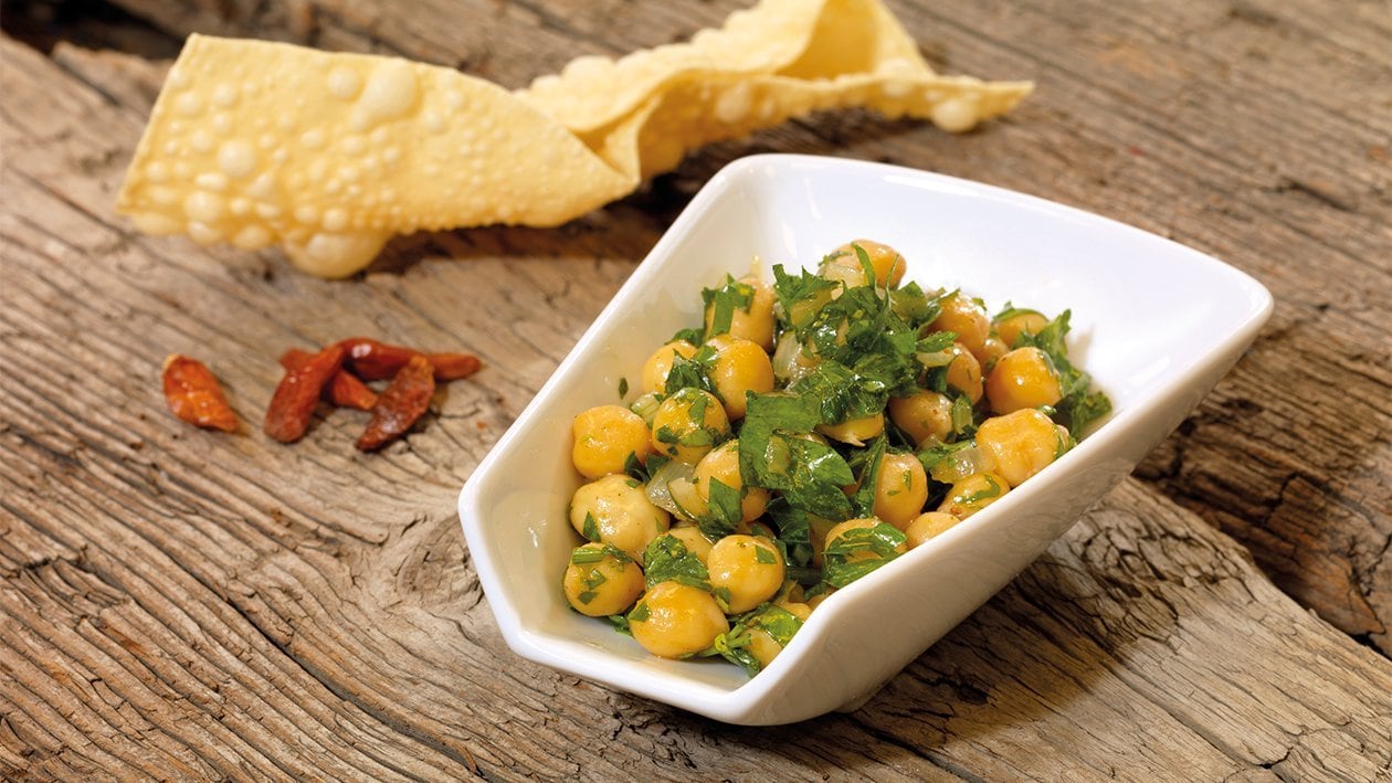 Kichererbsencurry mit Papadam Kichererbsencurry mit Papadam
