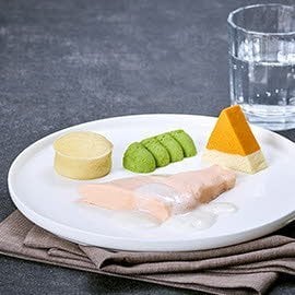 Püriertes Lachsfilet mit Zitronensauce