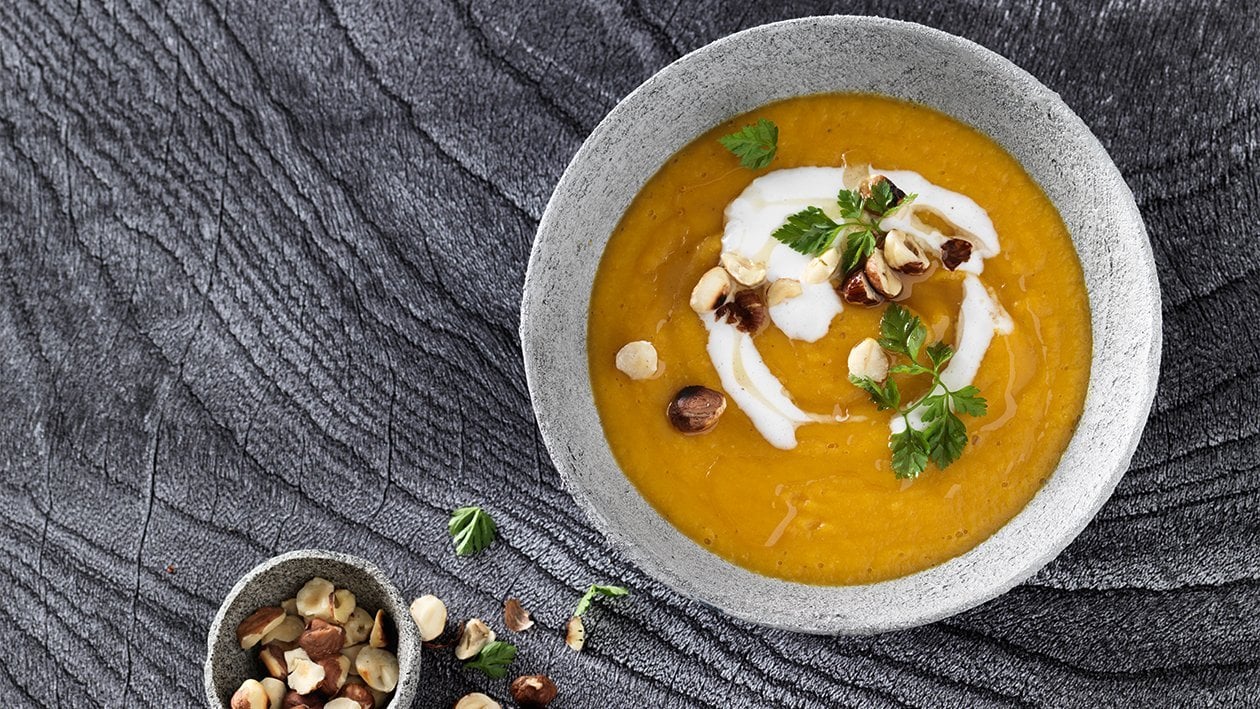 Soupe de patates douces et lentilles