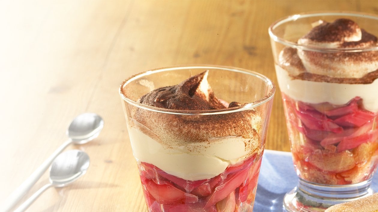 Tiramisu à la rhubarbe –  