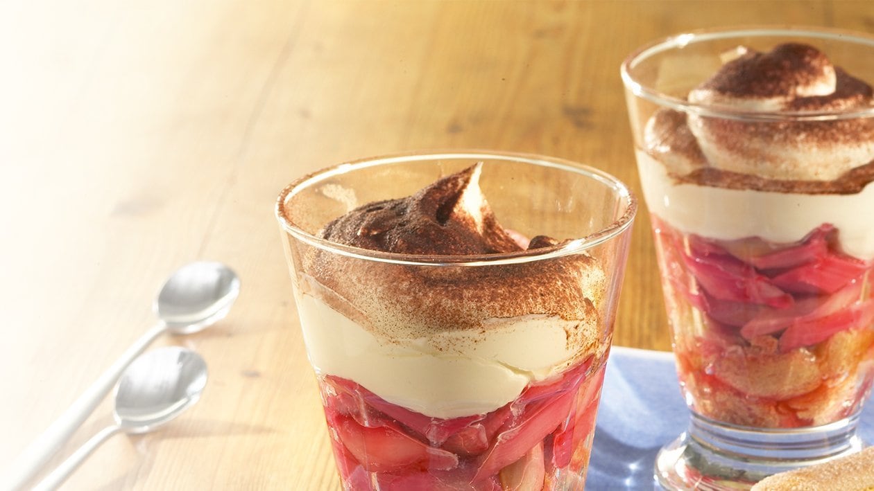 Tiramisu à la rhubarbe