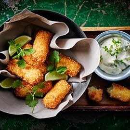 Geflügelkroketten mit grünem Curry
