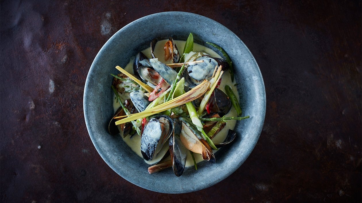 Moules au curry vert Moules au curry vert