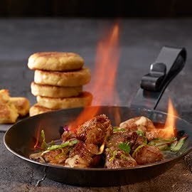 Flambierte Rindsfilet-Würfel "Caipiroska"