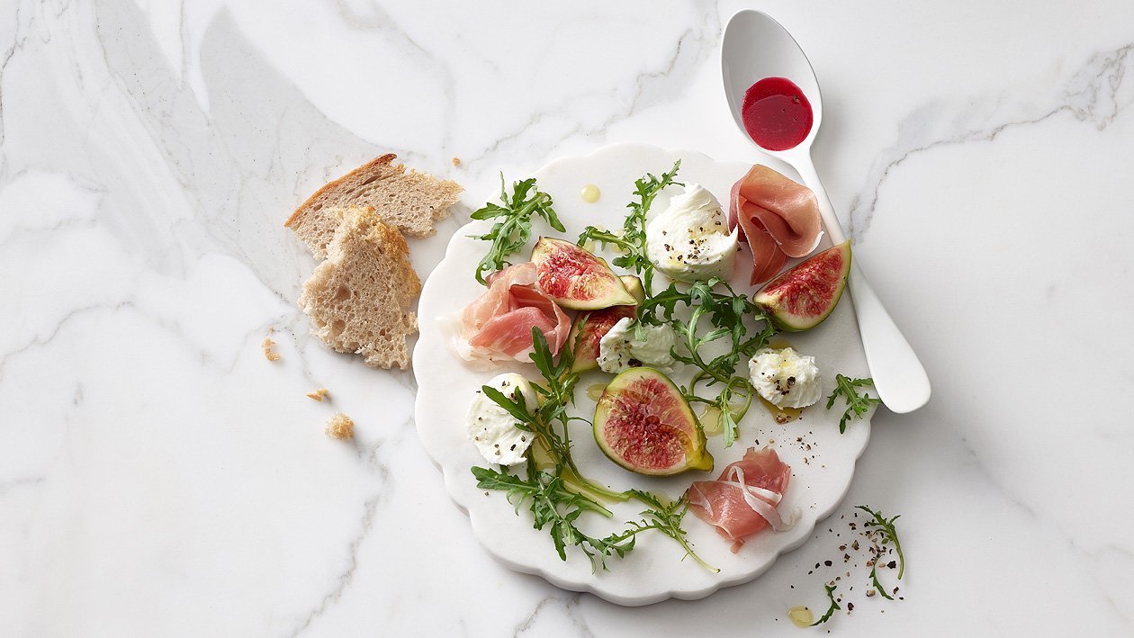 Feigen mit Rucola und Parmaschinken Feigen mit Rucola und Parmaschinken