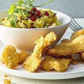 Nuggets de poulet et salade de riz sauvage