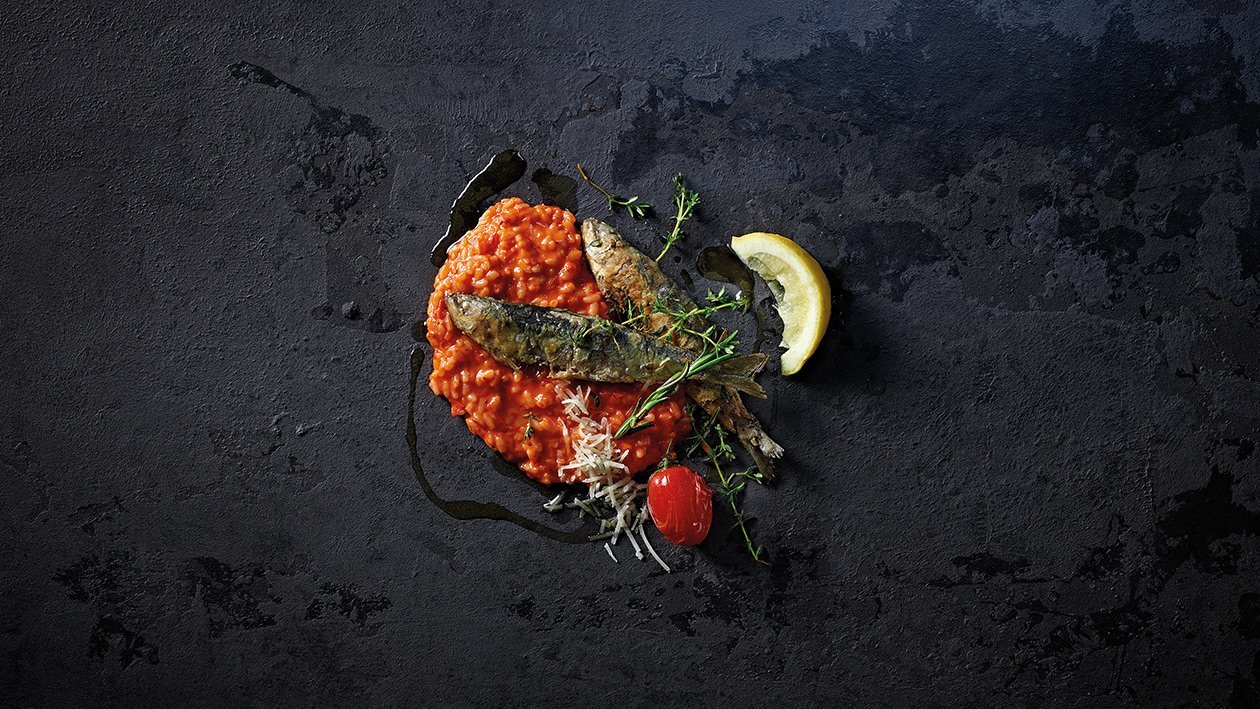 Risotto con peperoni e sardine –  