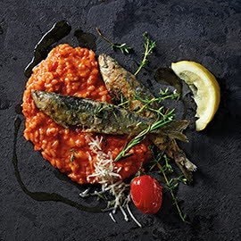 Risotto con peperoni e sardine