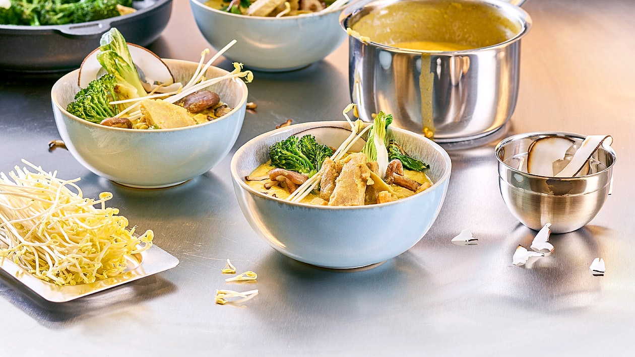 Curry à la noix de coco et Vegan Chunks Curry à la noix de coco et Vegan Chunks
