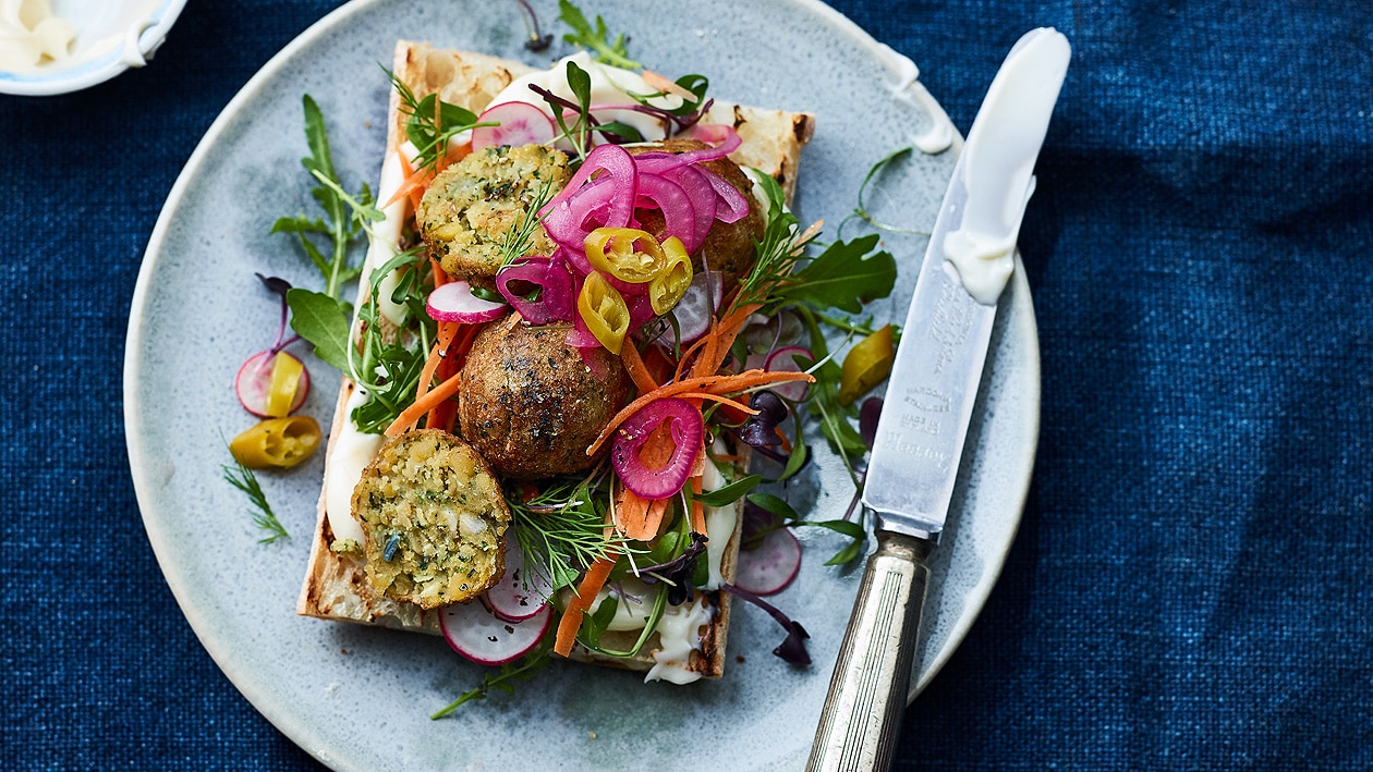 Veganes Falafel Sandwich