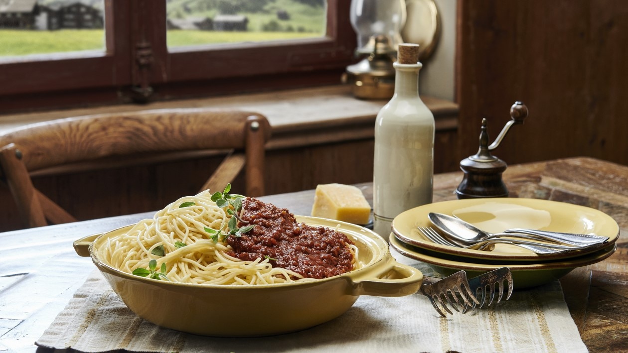Spaghetti mit Vegi Bolognese