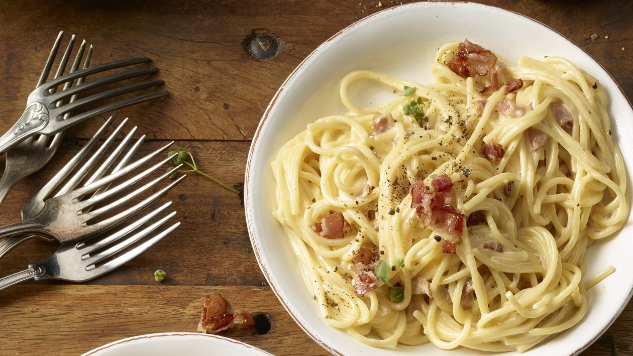 Spaghetti Carbonara LAKTOSEFREI Spaghetti Carbonara LAKTOSEFREI