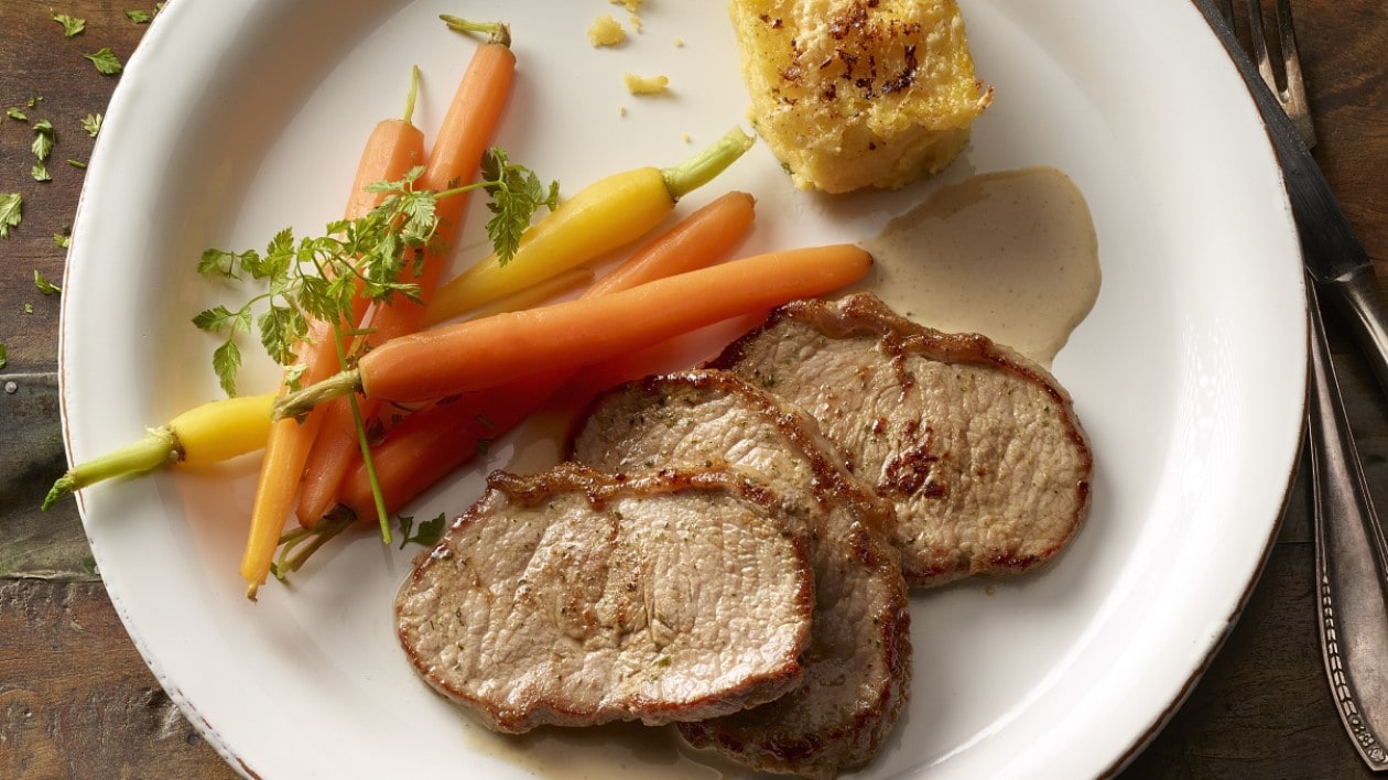 Rahmschnitzel mit Polenta GLUTENFREI