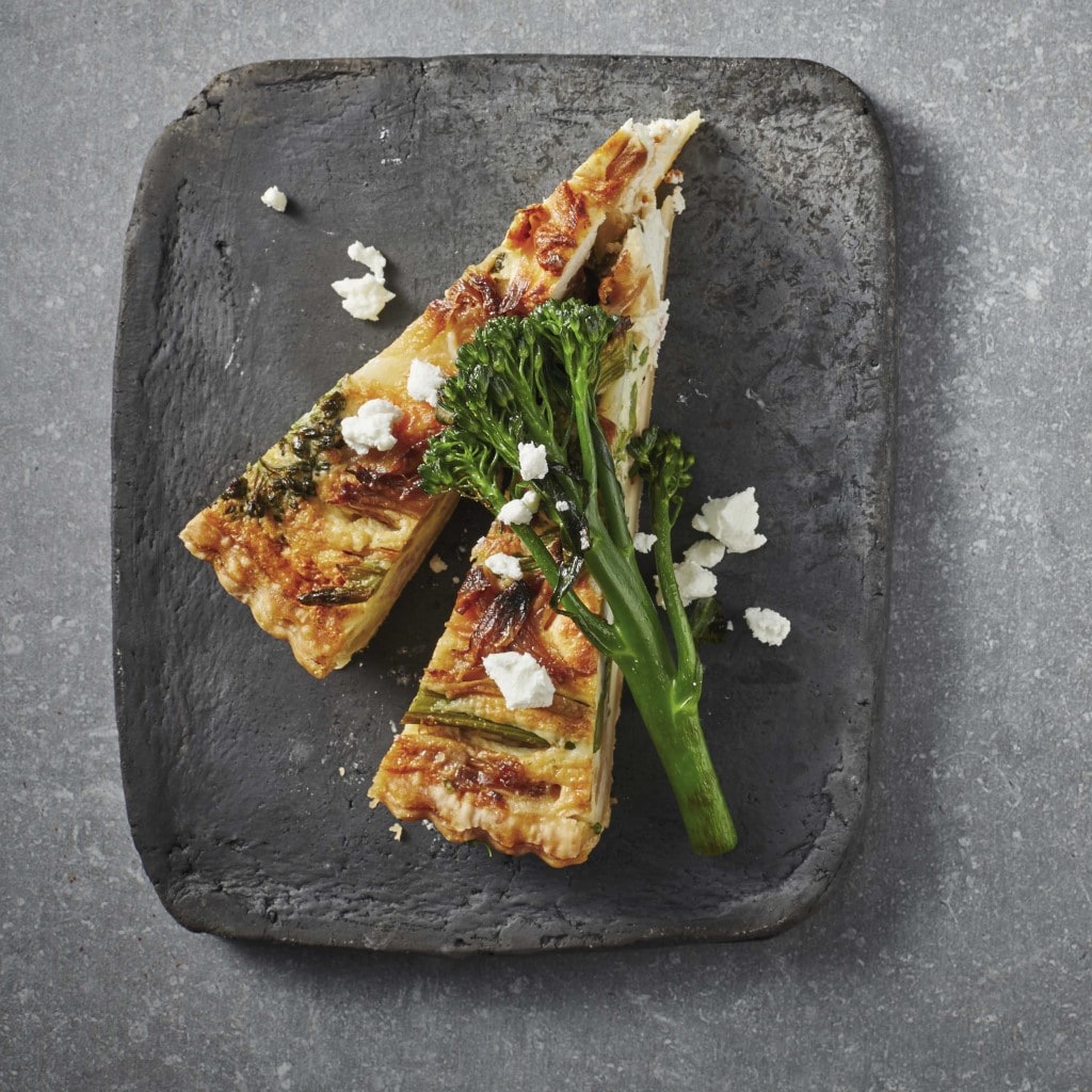 Quiche au brocoli sauvage et fromage frais