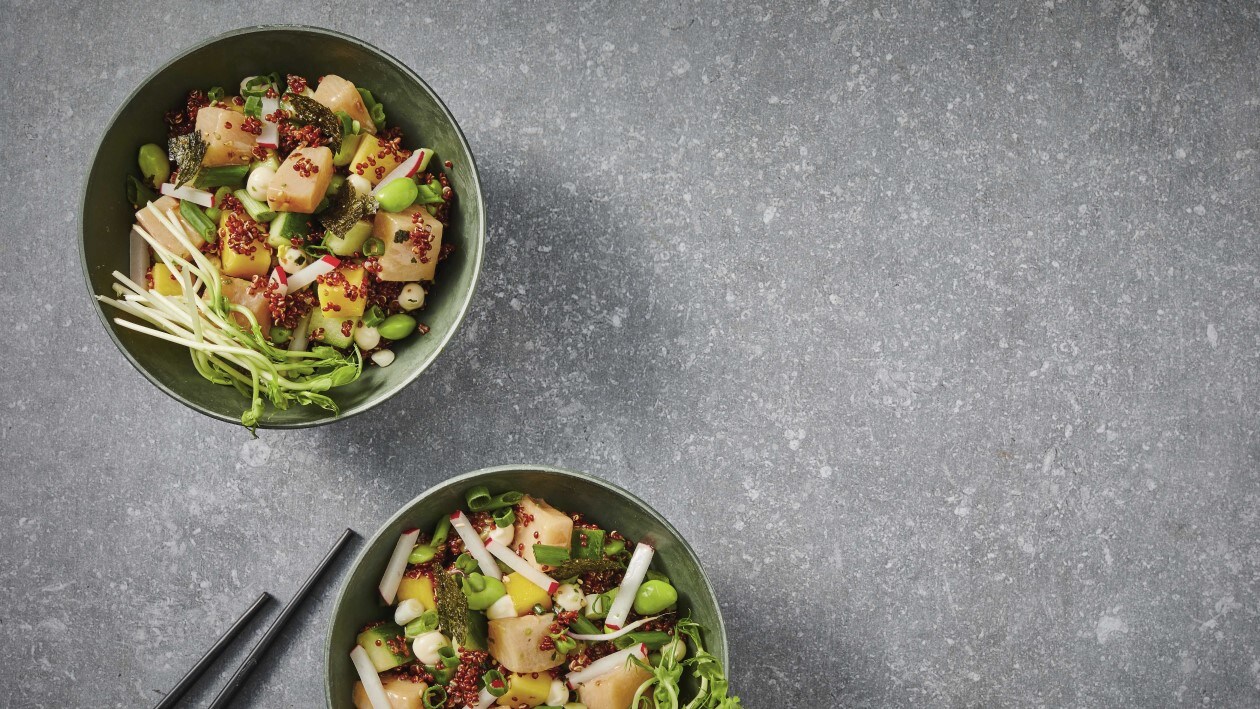 Quinoa-Bowl mit Hamachi