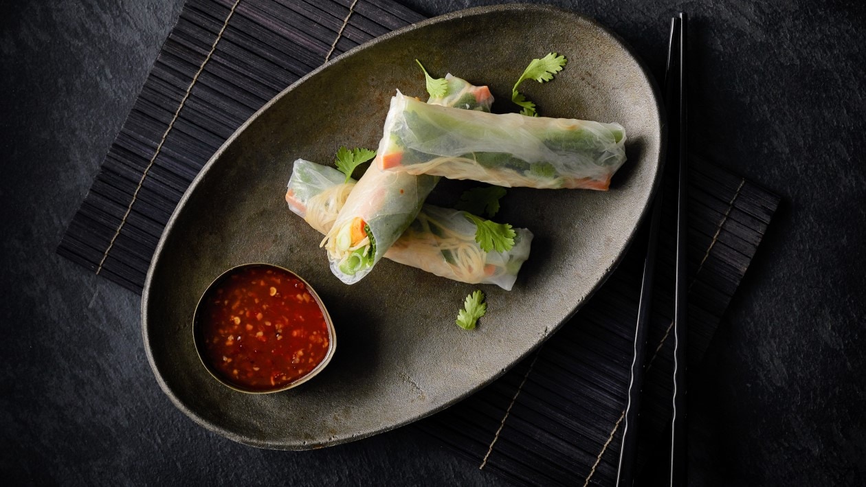 Sommerrolls mit Gemüse Sommerrolls mit Gemüse