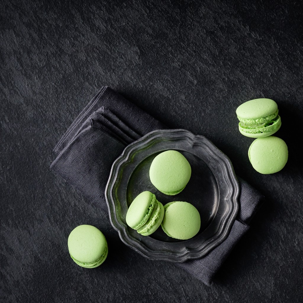Macarons farci au thé vert matcha
