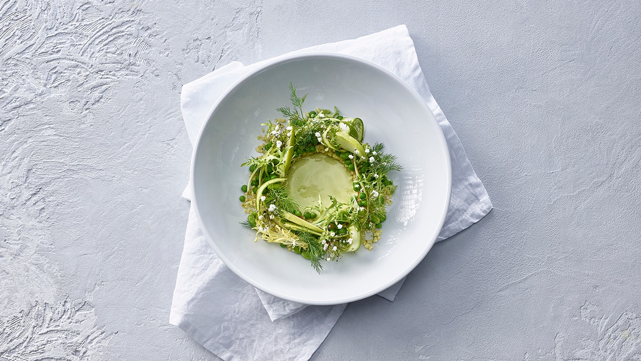 Salade de boulgour aux pommes et asperges