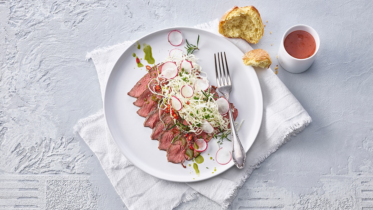 Siedfleisch Salat mit Kabis