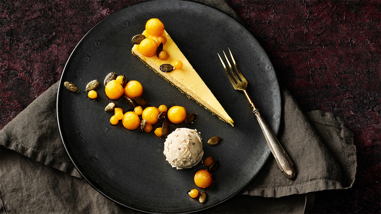 Cheesecake à la citrouille et glace cannelle Cheesecake à la citrouille et glace cannelle