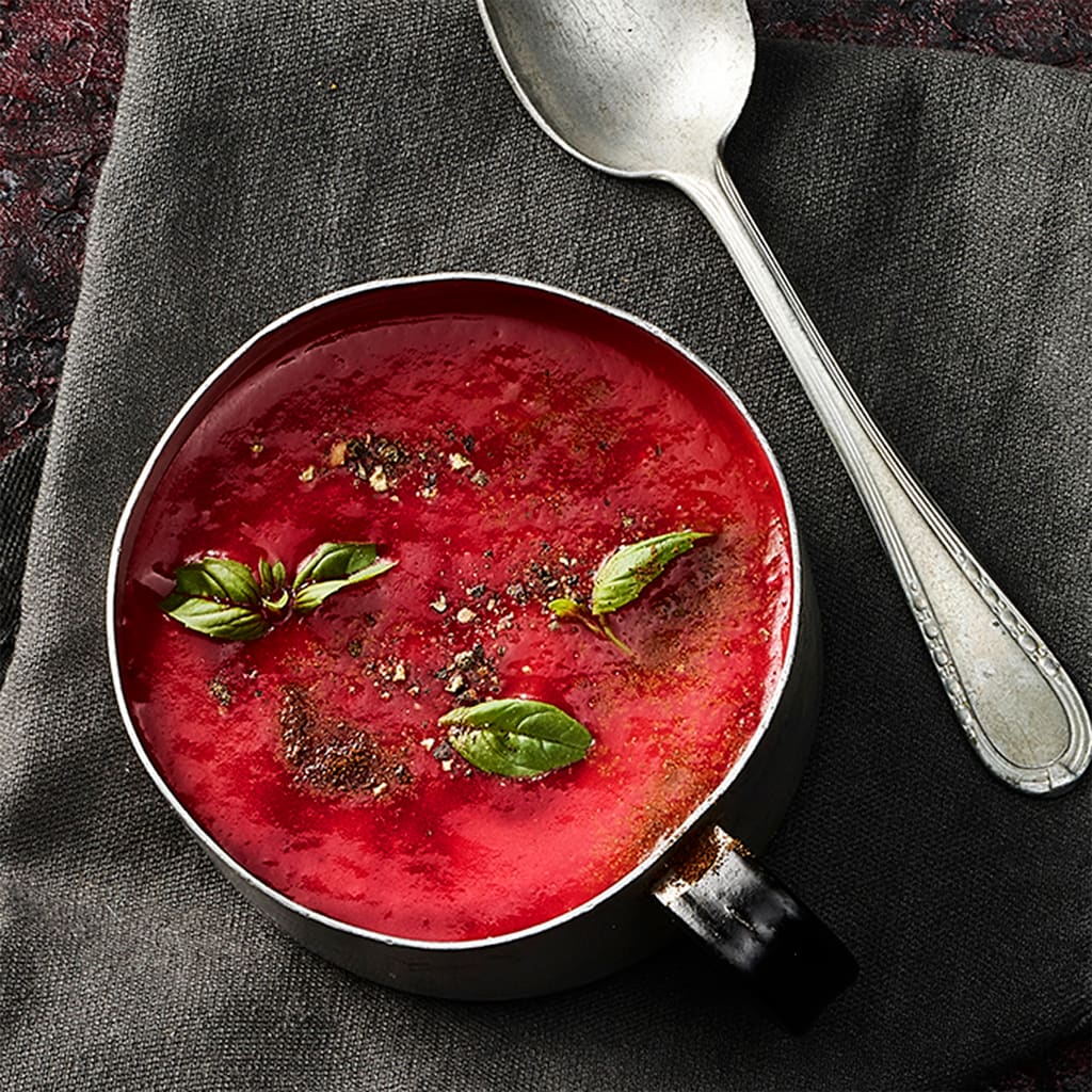 Crème de betteraves rouges et fenouil
