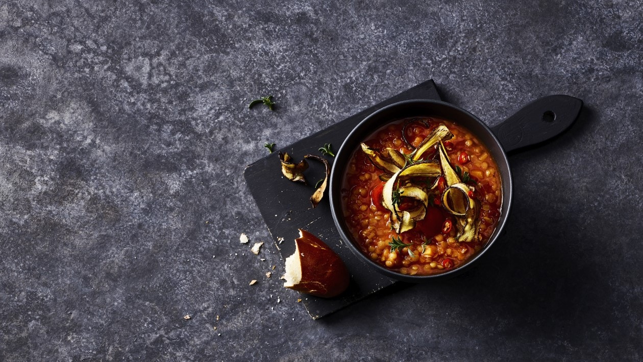Soupe aux lentilles à la tomate et salsifis Soupe aux lentilles à la tomate et salsifis