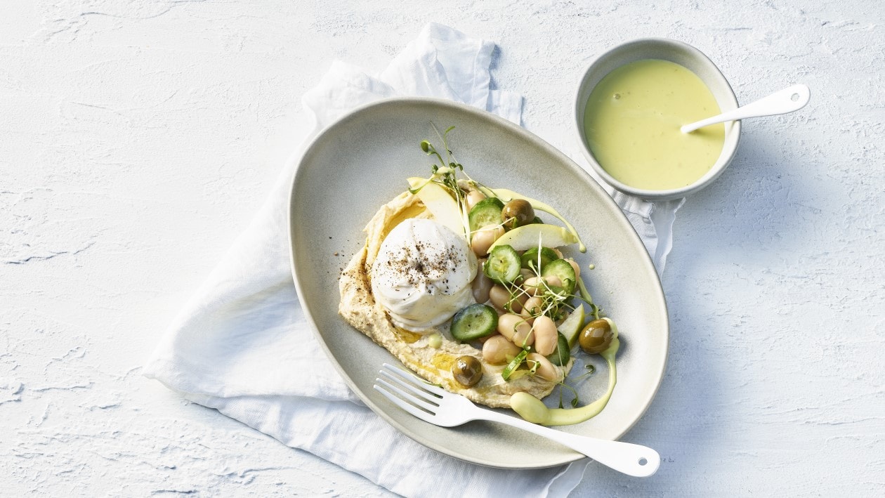 Purée de haricots blancs et burrata Purée de haricots blancs et burrata
