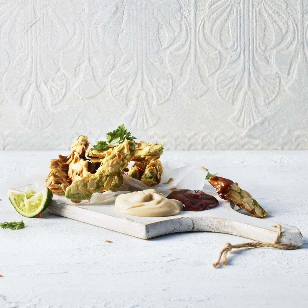 Frittierte Avocado mit zweierlei Dipp`s