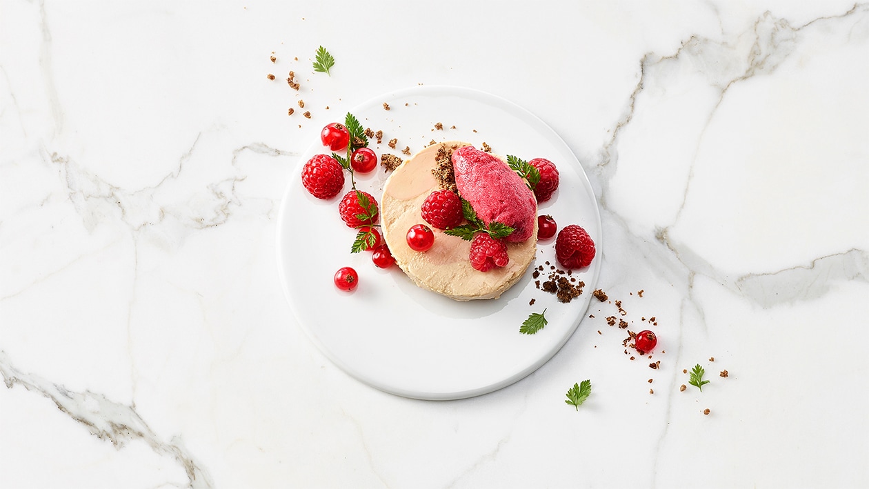 Entenleberterrine mit Himbeersorbet