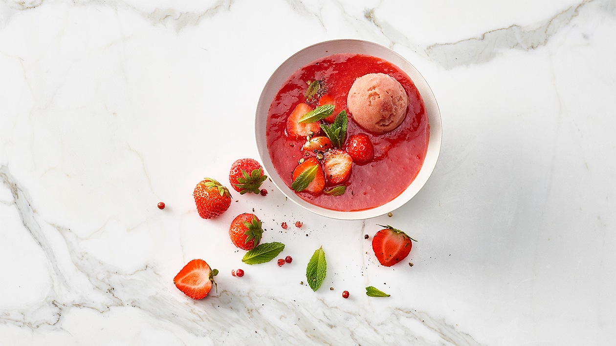 Soupe froide aux fraises