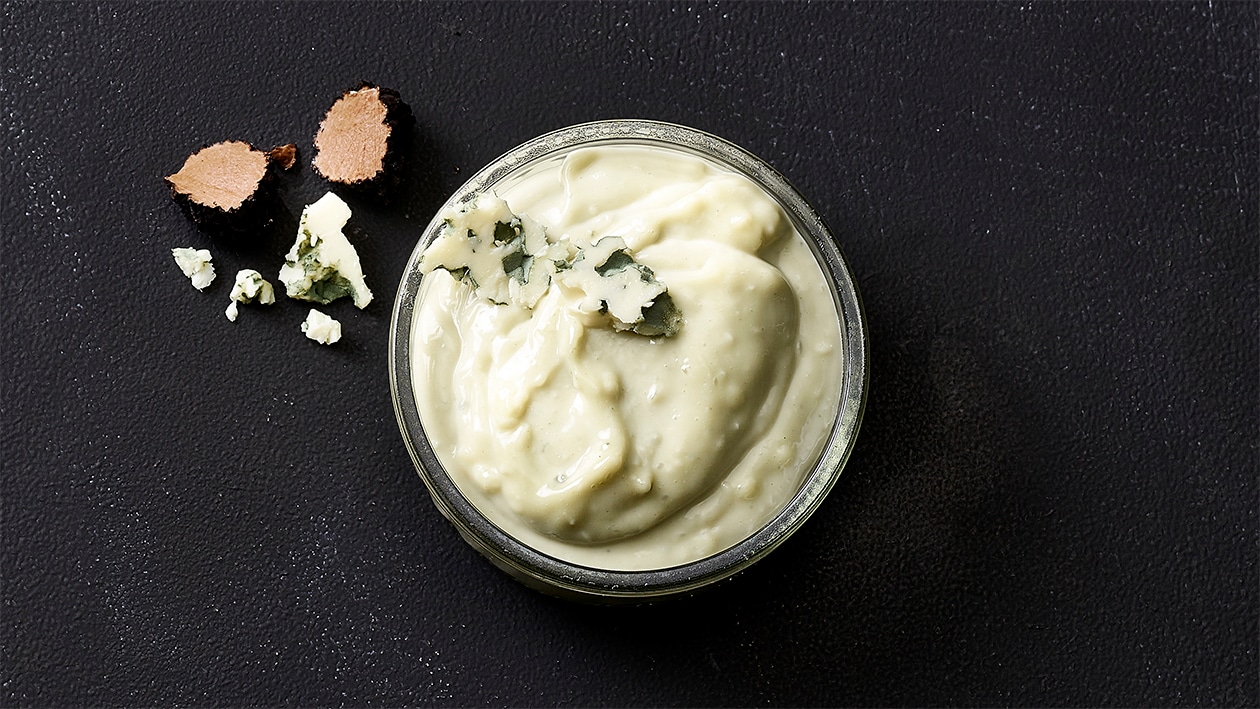 Mayonnaise à l'huile de truffes et fromage bleu