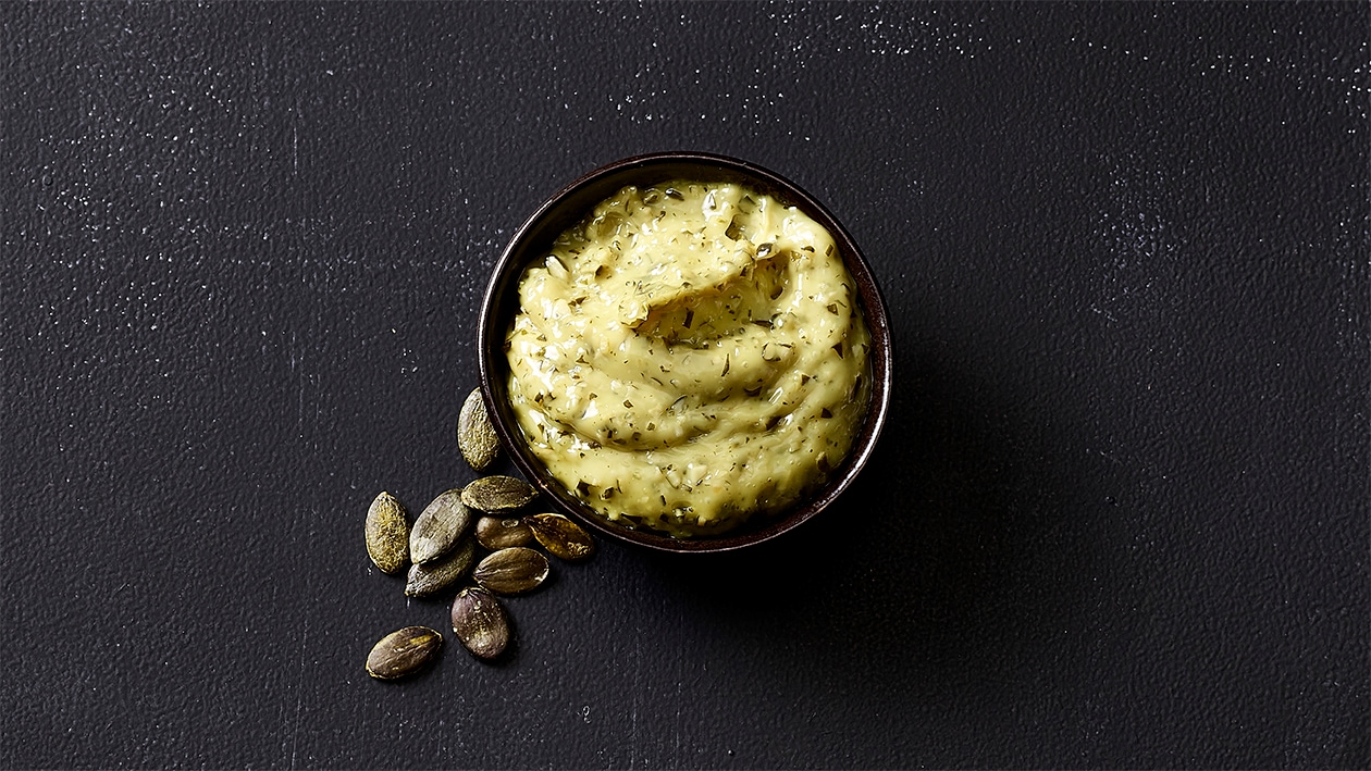 Mayonnaise aux graines de courge, végane