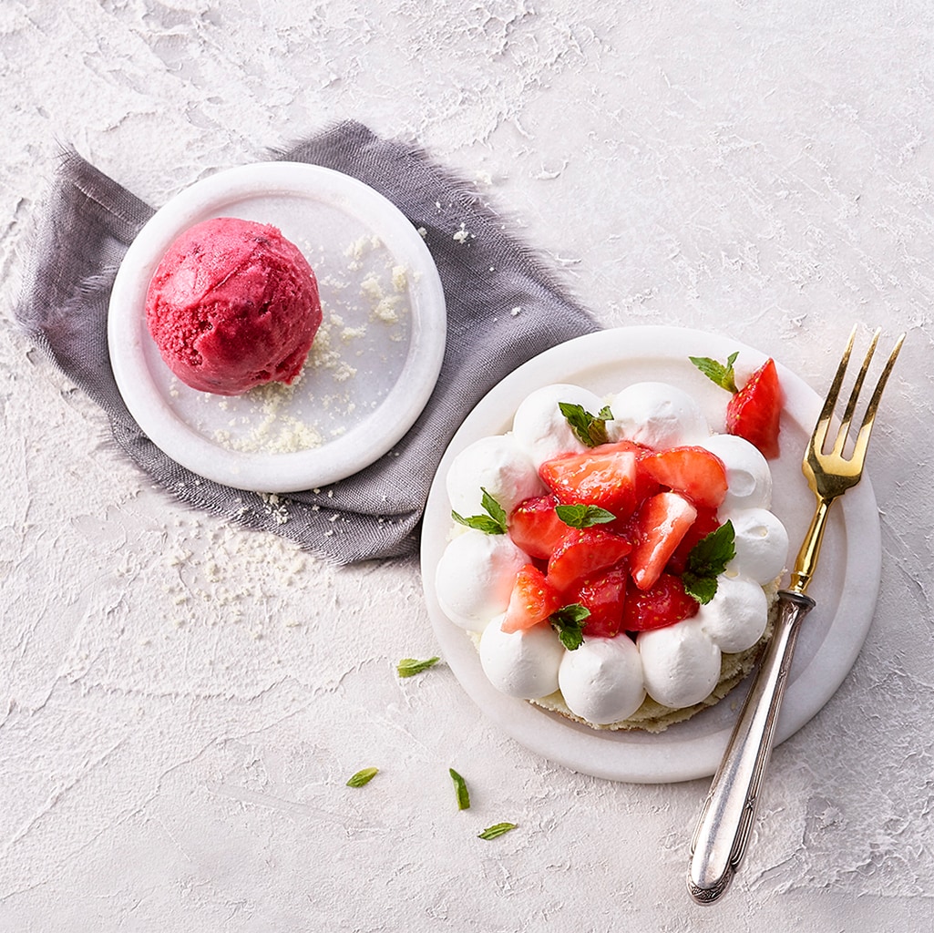 Erdbeertörtchen mit Zitronenquark