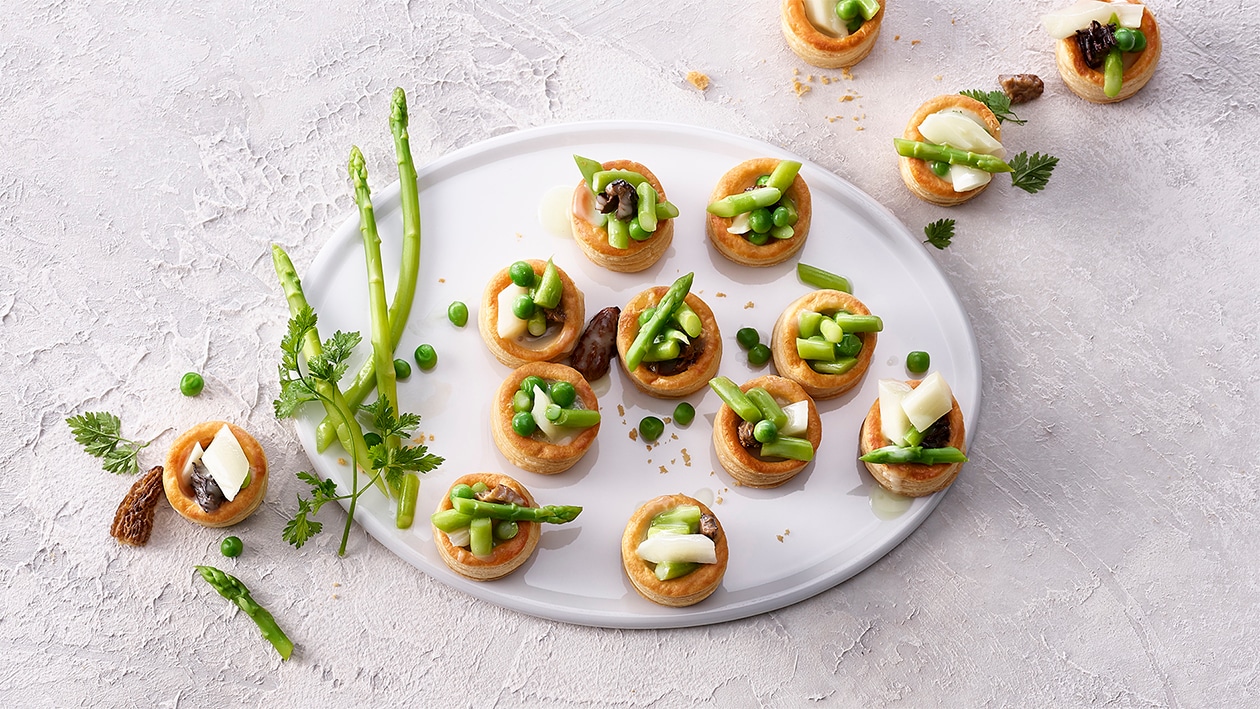 Mini-Vol-au-vent au ragoût d'asperges