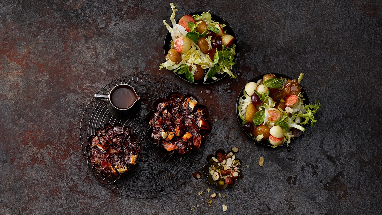 Blutpudding mit Herbstsalat Blutpudding mit Herbstsalat