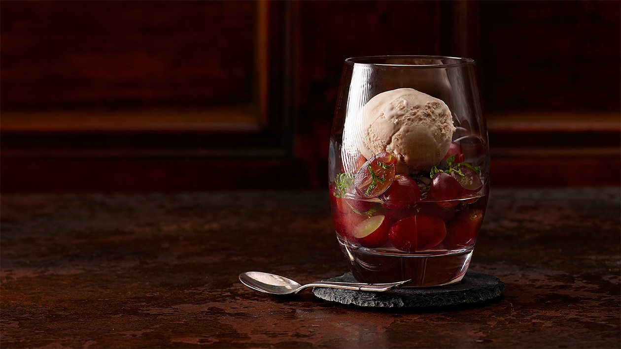 Glace marrons aux raisins et Moscato Glace marrons aux raisins et Moscato