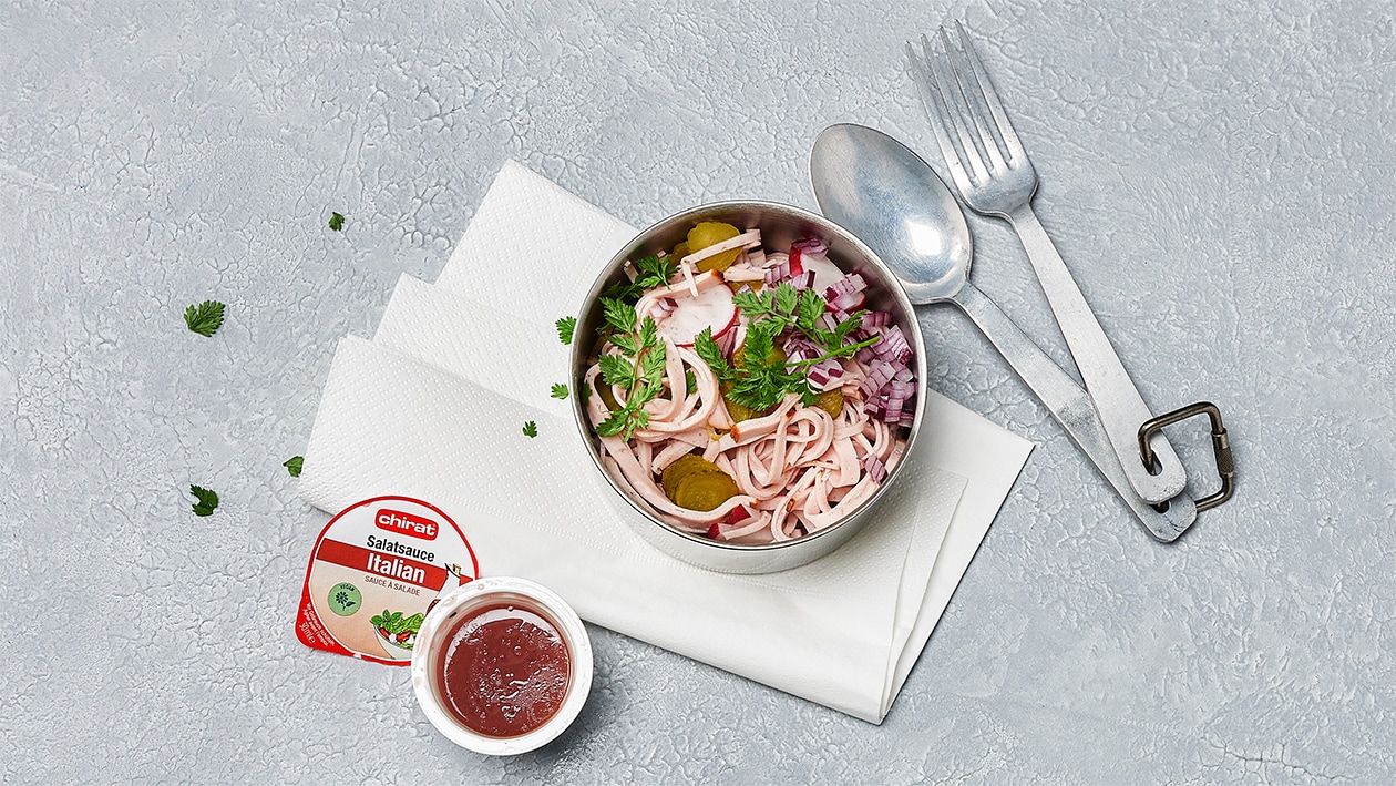 Fleischkäse-Salat Fleischkäse-Salat