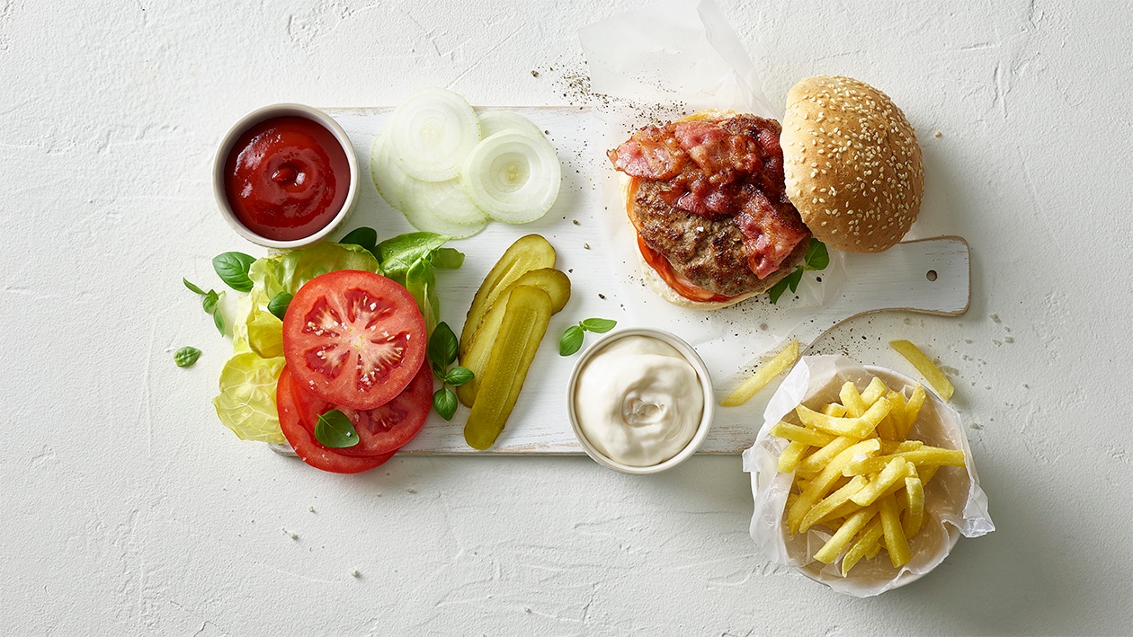Rindfleischburger mit Mayonnaise à la française –  