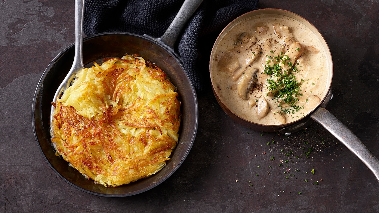 Zürcher Geschnetzeltes mit Butterrösti