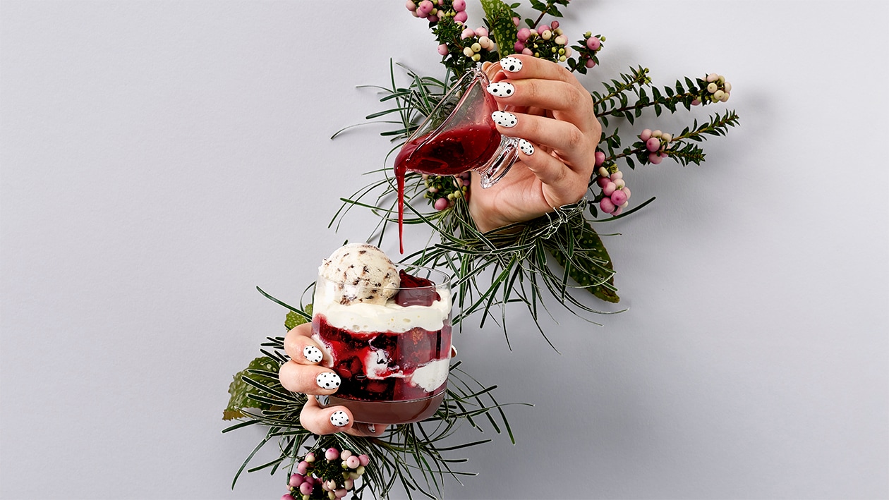 Stracciatella auf Schwarzwälder im Glas –  