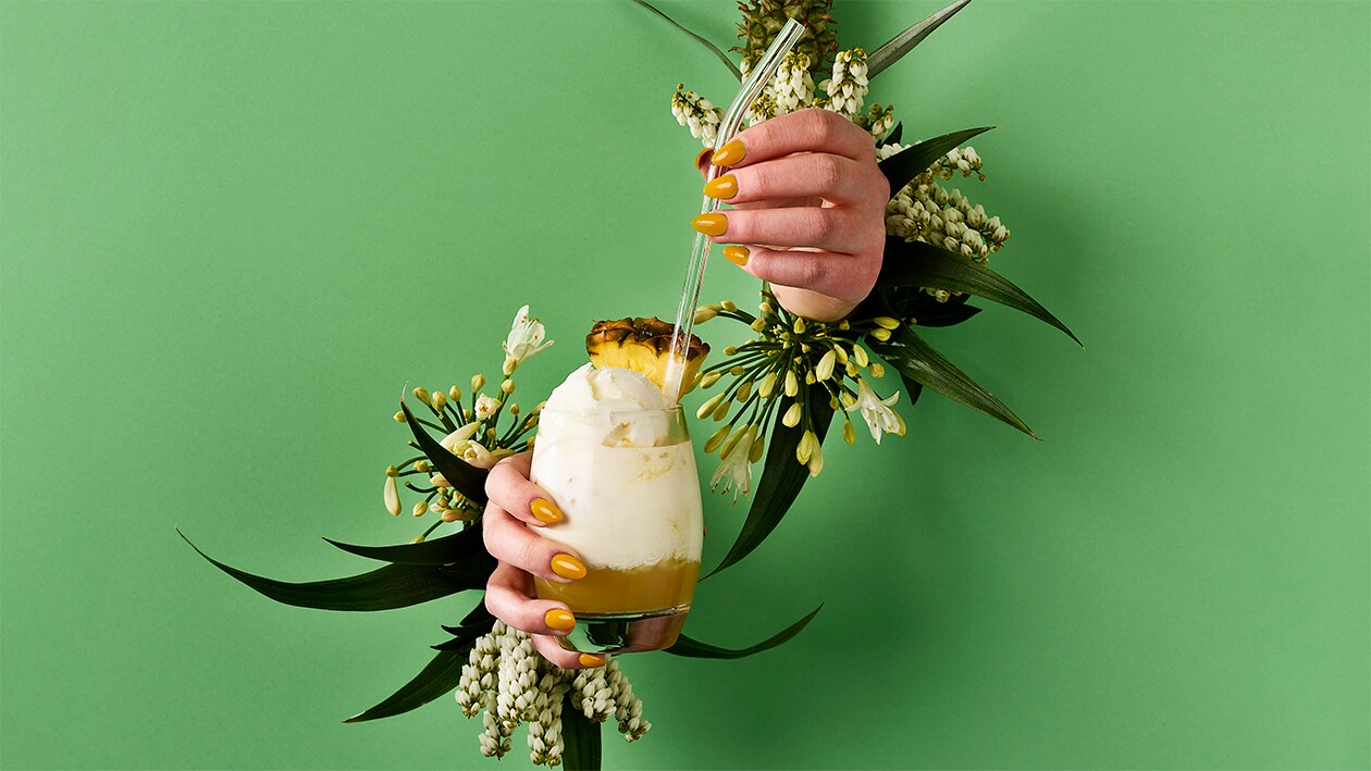 Kokos Sorbet mit Pina-Colada –  