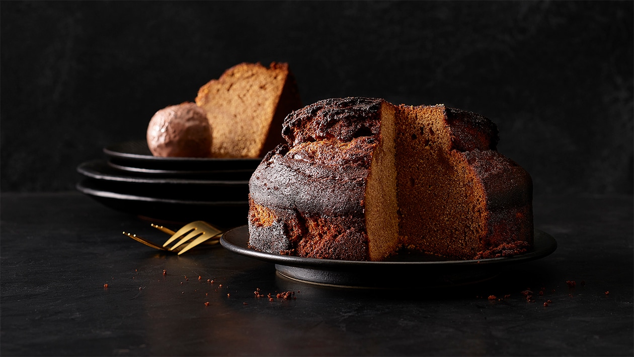 Pain d'épices lucernois et glace au chocolat