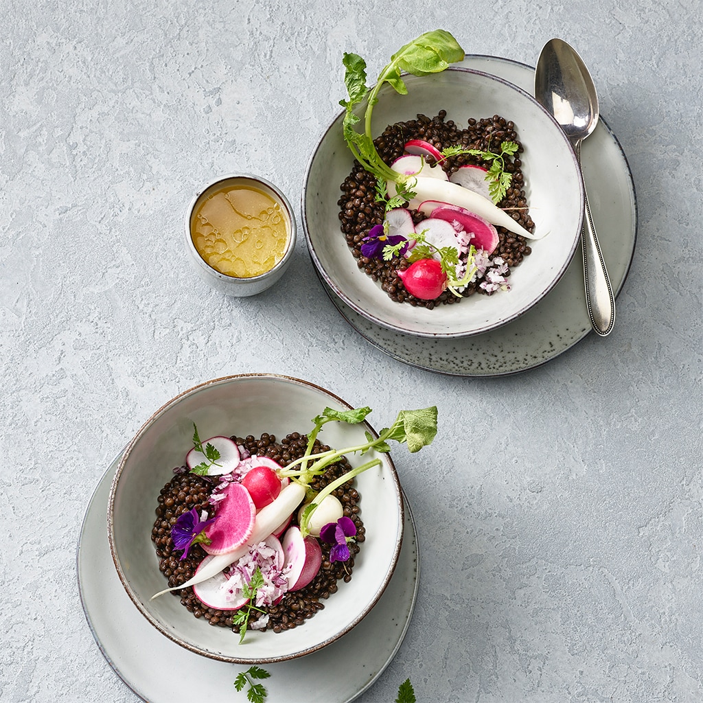 Radieschen-Linsen-Salat mit Citrus-Vinaigrette