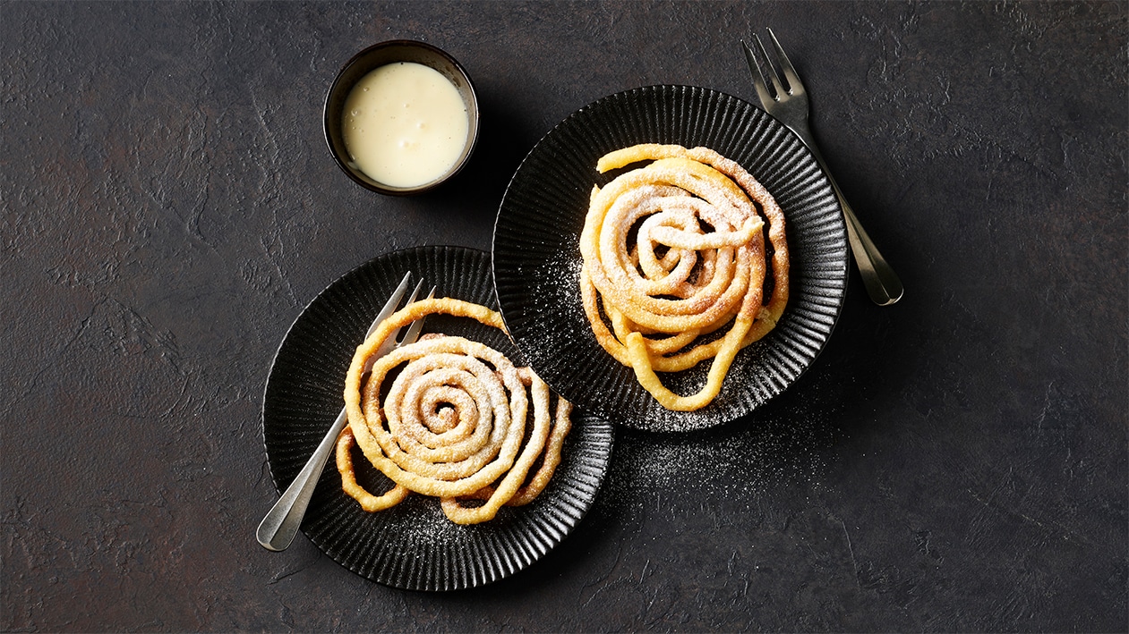 Striflates mit Vanillesauce –  