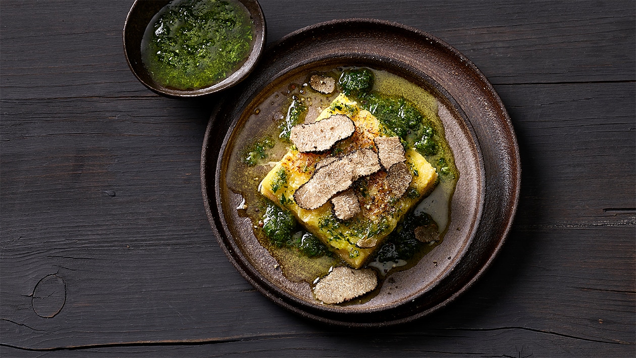 Polenta aux fromages d'Appenzell et truffes de Bourgogne –  