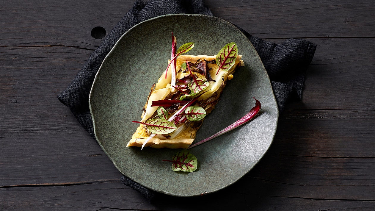 Quiche à la trévise et topinambour aux truffesde Bourgogne –  